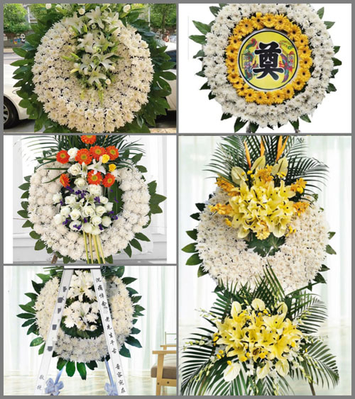 河南南阳新野县溧河铺镇王枣庄村花圈速递